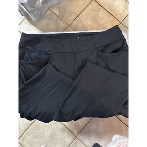 Cato Women's Pull On Hi Rise Black Straight Wide Leg Dress Pants 22/24‎ Office